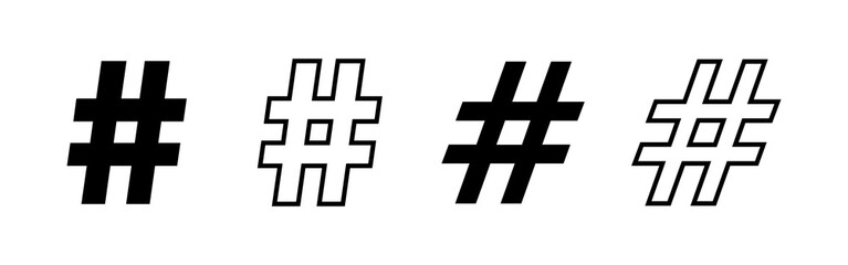 Obraz premium Hashtag icon vector. hashtag sign and symbol