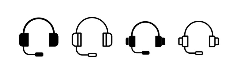 Obraz premium Headphone icon vector. Headvector sign and symbol