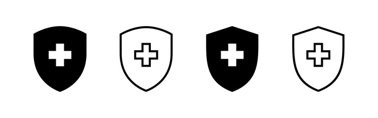Obraz premium Health insurance icon vector. Insurance health document sign and symbol