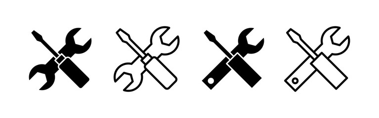 Repair tools icon vector. tool sign and symbol. setting icon. Wrench and screwdriver. Service