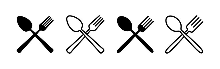 spoon and fork icon vector. spoon, fork and knife icon vector. restaurant sign and symbol