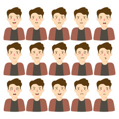Collection of young people emotions