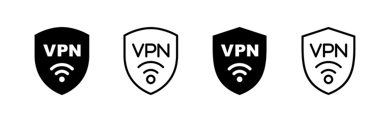 Vpn icon vector. Private network sign and symbol. virtual private network icon.