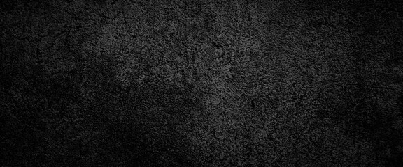 black wall texture background. dark concrete floor,  vintage and old grunge background.