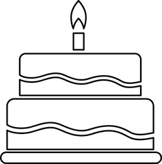 Cake icon on white background. Vector illustration..eps