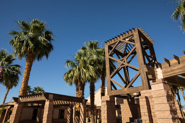 Sunny afternoon view of the public City Hall of Blythe, California, USA.