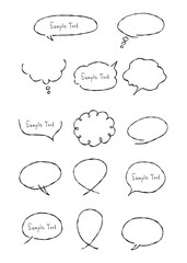 手描きのシンプルな吹き出し01