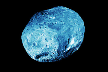 Asteroid on a dark background. Elements of this image furnished by NASA