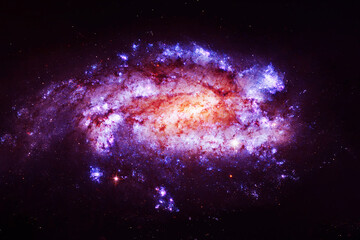 Bright, beautiful galaxy on a dark background. Elements of this image furnished by NASA