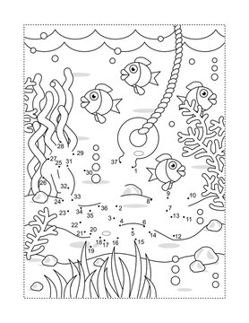 Anchor dot-to-dot picture puzzle and coloring page
