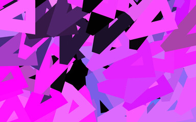 Dark Purple, Pink vector layout with lines, triangles.