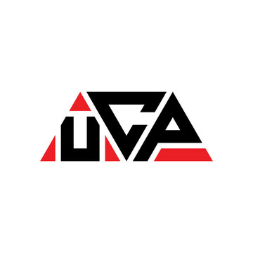 UCP triangle letter logo design with triangle shape. UCP triangle logo design monogram. UCP triangle vector logo template with red color. UCP triangular logo Simple, Elegant, and Luxurious Logo...