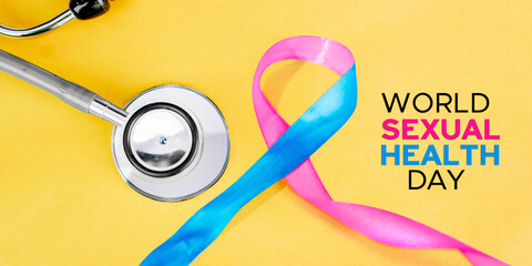 Stethoscope with world sexual health day text