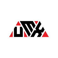 UMX triangle letter logo design with triangle shape. UMX triangle logo design monogram. UMX triangle vector logo template with red color. UMX triangular logo Simple, Elegant, and Luxurious Logo...