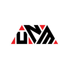 UNM triangle letter logo design with triangle shape. UNM triangle logo design monogram. UNM triangle vector logo template with red color. UNM triangular logo Simple, Elegant, and Luxurious Logo...