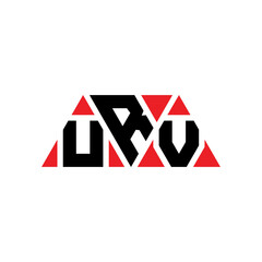 URV triangle letter logo design with triangle shape. URV triangle logo design monogram. URV triangle vector logo template with red color. URV triangular logo Simple, Elegant, and Luxurious Logo...