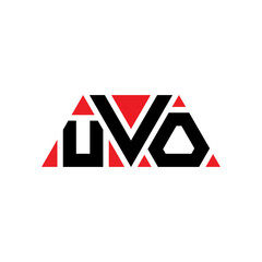 UVO triangle letter logo design with triangle shape. UVO triangle logo design monogram. UVO triangle vector logo template with red color. UVO triangular logo Simple, Elegant, and Luxurious Logo...