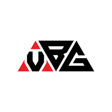 VBG triangle letter logo design with triangle shape. VBG triangle logo design monogram. VBG triangle vector logo template with red color. VBG triangular logo Simple, Elegant, and Luxurious Logo. VBG