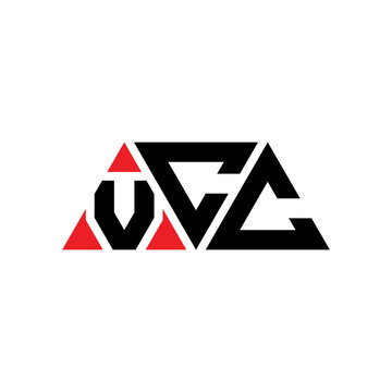 VCC triangle letter logo design with triangle shape. VCC triangle logo design monogram. VCC triangle vector logo template with red color. VCC triangular logo Simple, Elegant, and Luxurious Logo...