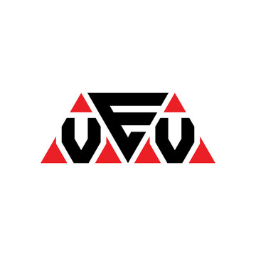 VEV triangle letter logo design with triangle shape. VEV triangle logo design monogram. VEV triangle vector logo template with red color. VEV triangular logo Simple, Elegant, and Luxurious Logo...