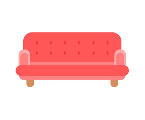 isolated minimalist flat illustration sofa