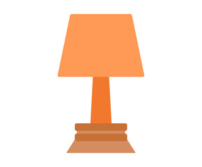 isolated table lamp flat illustration