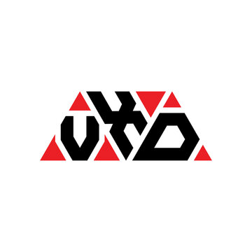 VXD triangle letter logo design with triangle shape. VXD triangle logo design monogram. VXD triangle vector logo template with red color. VXD triangular logo Simple, Elegant, and Luxurious Logo...