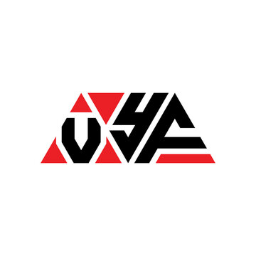 VYF triangle letter logo design with triangle shape. VYF triangle logo design monogram. VYF triangle vector logo template with red color. VYF triangular logo Simple, Elegant, and Luxurious Logo...