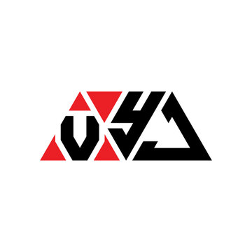 VYJ triangle letter logo design with triangle shape. VYJ triangle logo design monogram. VYJ triangle vector logo template with red color. VYJ triangular logo Simple, Elegant, and Luxurious Logo...
