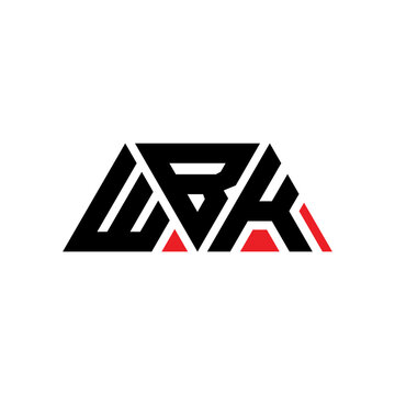 WBK triangle letter logo design with triangle shape. WBK triangle logo design monogram. WBK triangle vector logo template with red color. WBK triangular logo Simple, Elegant, and Luxurious Logo...