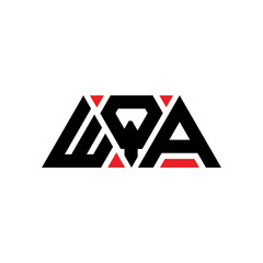 WQA triangle letter logo design with triangle shape. WQA triangle logo design monogram. WQA triangle vector logo template with red color. WQA triangular logo Simple, Elegant, and Luxurious Logo...