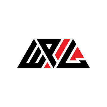 WPL triangle letter logo design with triangle shape. WPL triangle logo design monogram. WPL triangle vector logo template with red color. WPL triangular logo Simple, Elegant, and Luxurious Logo...