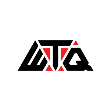 WTQ triangle letter logo design with triangle shape. WTQ triangle logo design monogram. WTQ triangle vector logo template with red color. WTQ triangular logo Simple, Elegant, and Luxurious Logo...
