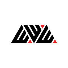 WWW triangle letter logo design with triangle shape. WWW triangle logo design monogram. WWW triangle vector logo template with red color. WWW triangular logo Simple, Elegant, and Luxurious Logo...