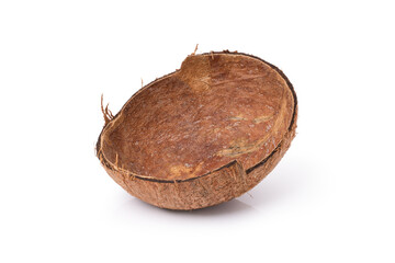 coconut shell isolated on white