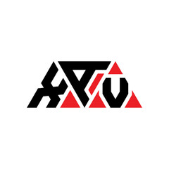 XAV triangle letter logo design with triangle shape. XAV triangle logo design monogram. XAV triangle vector logo template with red color. XAV triangular logo Simple, Elegant, and Luxurious Logo...