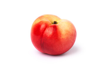 Peach fruit isolated on white background with clipping path.