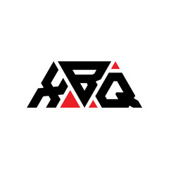 XBQ triangle letter logo design with triangle shape. XBQ triangle logo design monogram. XBQ triangle vector logo template with red color. XBQ triangular logo Simple, Elegant, and Luxurious Logo...
