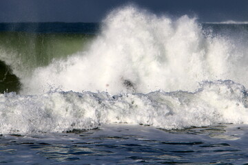 Storm in the Mediterranean off the coast of Israel.