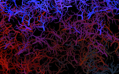 Dark Blue, Yellow vector doodle layout with branches, leaves.