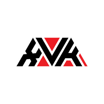 XVK triangle letter logo design with triangle shape. XVK triangle logo design monogram. XVK triangle vector logo template with red color. XVK triangular logo Simple, Elegant, and Luxurious Logo...