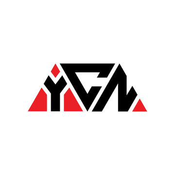 YCN triangle letter logo design with triangle shape. YCN triangle logo design monogram. YCN triangle vector logo template with red color. YCN triangular logo Simple, Elegant, and Luxurious Logo...