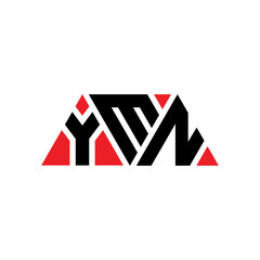 YMN triangle letter logo design with triangle shape. YMN triangle logo design monogram. YMN triangle vector logo template with red color. YMN triangular logo Simple, Elegant, and Luxurious Logo...