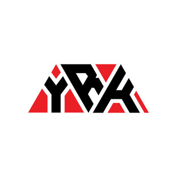 YRK triangle letter logo design with triangle shape. YRK triangle logo design monogram. YRK triangle vector logo template with red color. YRK triangular logo Simple, Elegant, and Luxurious Logo...