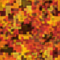 Abstract Pixel Texture with Squares for Banner, Card, Web or Textile Prints