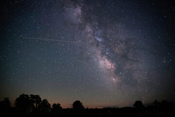 Fototapeta na wymiar Stargazing at Cherry Springs State Park in Coudersport, Pennsylvania. Night photos of astrological wonders.