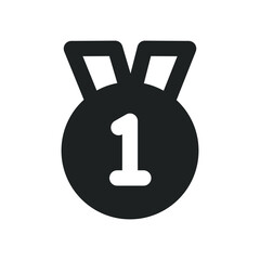 Medal Icon with Solid Style