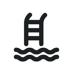 Swimming Pool Icon with Solid Style