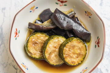 茄子とズッキーニの揚げだし