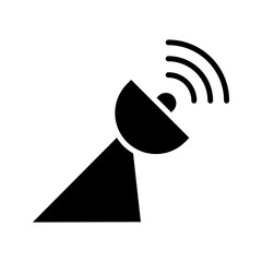 Satellite icon.  broadcast sign. vector illustration